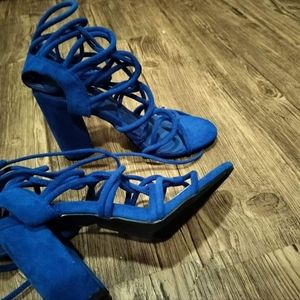Royal Blue heels sandals